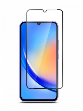 Защитное стекло для Samsung Galaxy A15|A25|A24 черная рамка