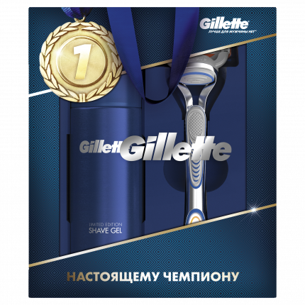 Подарочный набор Gillette Бритва Fusion5 + Sensitive Гель для бритья 200 мл