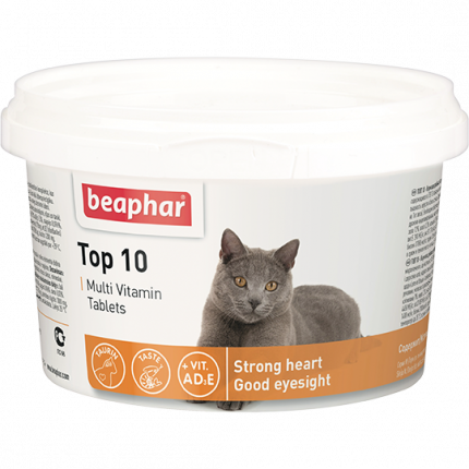 Витаминный комплекс для кошек Beaphar Top 10, 180 таб
