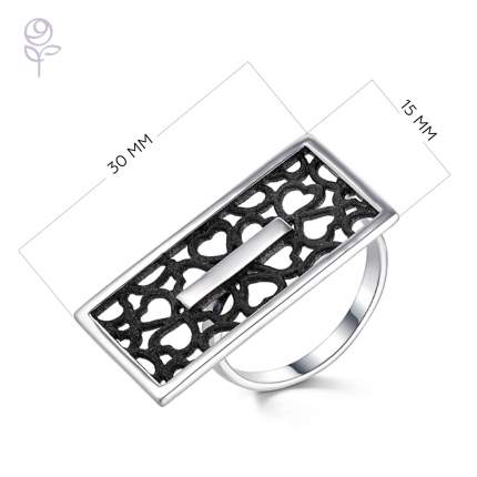 Кольцо из серебра 925 пробы с "бархатной" эмалью из дизайнерской коллекции "Grazia".Изящная линейка ювелирных украшений, основой  ...