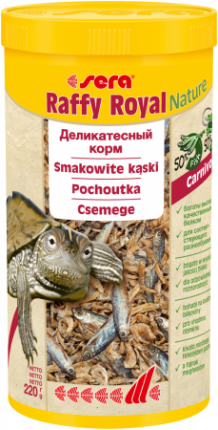 Корм для рыб, для рептилий Sera Raffy Royal, 0.22кг