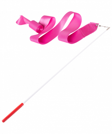 Amely Лента для художественной гимнастики AGR-301 4м, с палочкой 46 см, розовый