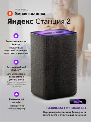Умная колонка Яндекс Станция 2 Anthracite (YNDX-00051K)