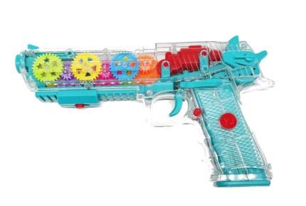 Прозрачный игрушечный пистолет Gear Light GUN со свет. и музыкальными эффектами, Голубой