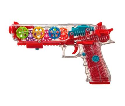 Прозрачный игрушечный пистолет Gear Light GUN со свет. и музыкальными эффектами, Красный
