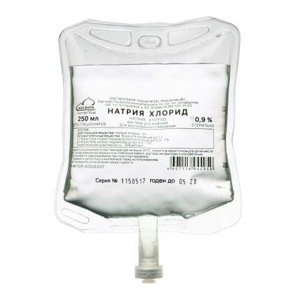 Натрия Хлорид раствор для инфузий 0,9% 500 мл 12 шт. контейнер полим