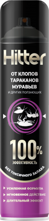 Аэрозоль HITTER от клопов, тараканов, муравьев и др. ползающих 300 мл