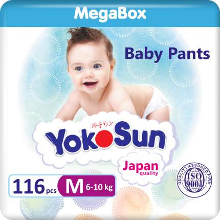 Трусики-подгузники YokoSun, размер M (6-10 кг), 2x58 шт