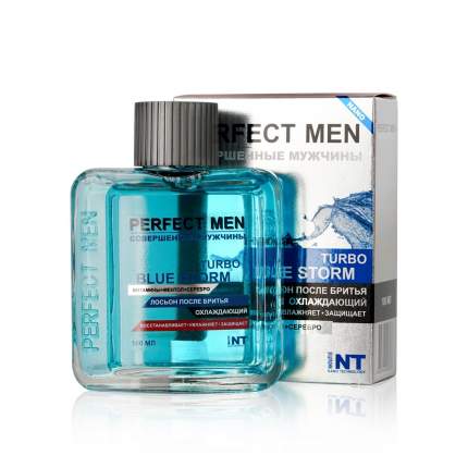 Идеальный мужчина / Perfect Men Turbo Blue Storm - Лосьон после бритья охлаждающий 100 мл