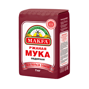 Мука Makfa ржаная хлебопекарная обдирная 1 кг