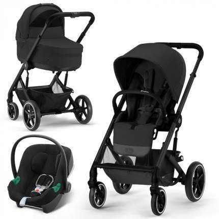 Коляска 3в1 Cybex Balios S Lux Moon Black 2023