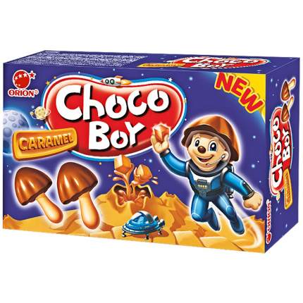 Печенье Orion Choco Boy в форме грибочка с карамелью 45 г