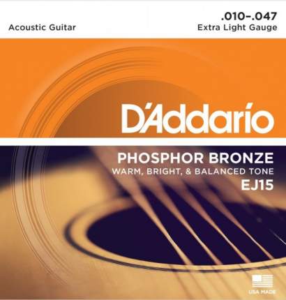 Струны для акустической гитары DAddario EJ15