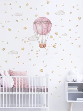 Интерьерные наклейки VEROL Воздушный шар и звезды детские на стену подарок на обои