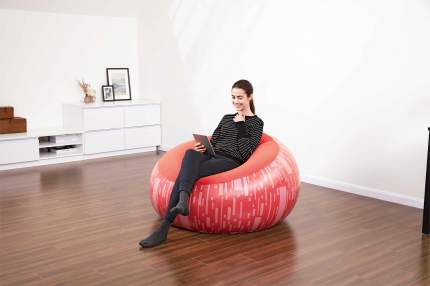Надувное кресло Bestway Inflate-A-Chair 112х112х66см красное