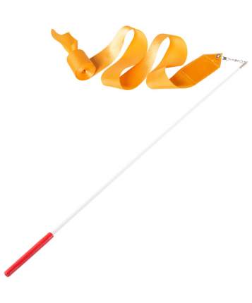 Гимнастическая лента Amely AGR-201 с палочкой 56 см, 6 м, оранжевая