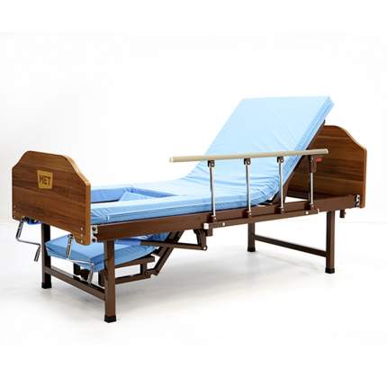 Кровать двух-функциональная медицинская, со складными боковыми ограждениями MET STAUT