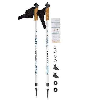 Палки для скандинавской ходьбы Finpole Star, белый, 100-135 см