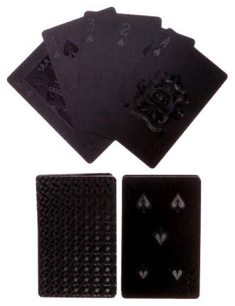 Пластиковые игральные карты Чёрная абстракция 54 карты