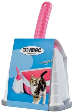 Совок для кошачьего туалета IMAC ROMEO, крупные отверстия, нежно-розовый, 11х17.5 см