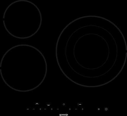 Встраиваемая варочная панель электрическая Gorenje ECT63ASC черный