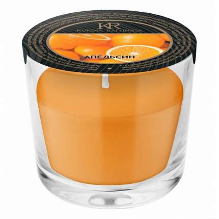 Свеча ароматическая в стакане Kukina Raffinata Алания апельсин 5,5 см