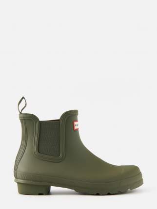 Резиновые ботинки женские HUNTER WFS2078RMA-OVL зеленые 11 US
