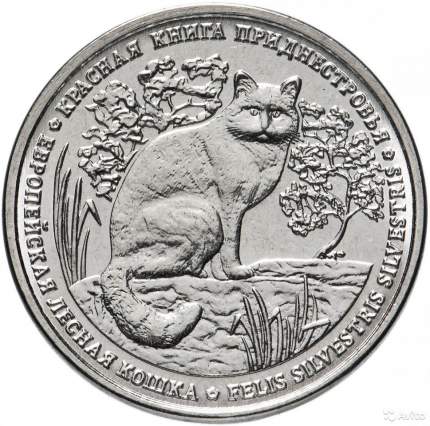 Монета 1 рубль. Красная книга - Европейская лесная кошка, Приднестровье. 2020 г. в. UNC