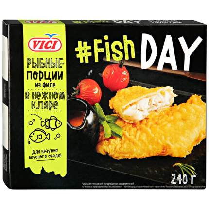 Рыбные порции из филе Vici Fish Day в нежном кляре, 240 г