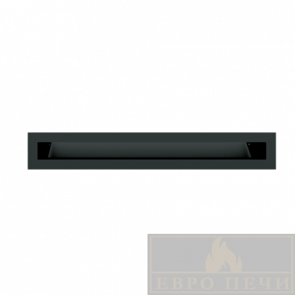 Вентиляционная решетка для камина Kratki Люфт черная Luft/6/40/45S/C 7,85х40 см