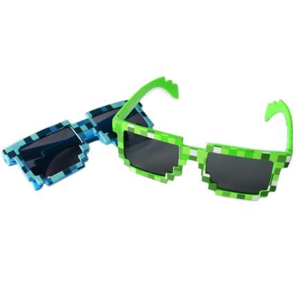 Пиксельные очки детские Майнкрафт (зеленые) 12см