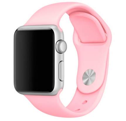 Силиконовый ремешок Sport для Apple Watch 42 44 мм (Нежно-розовый)
