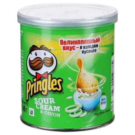 Чипсы картофельные Pringles Принглс со вкусом сметаны и лука, 12 шт по 40 г