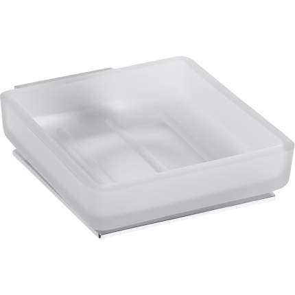 Мыльница стеклянная 100x45x120мм, хром Bemeta Plaza 118108022