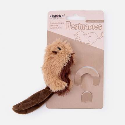 Игрушка для кошек Mascube, бобёр, с кошачьей мятой, MBV032-27-1