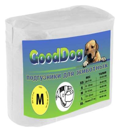 Подгузники для чобак GOOD DOG, M, 14 шт, 36-50 см