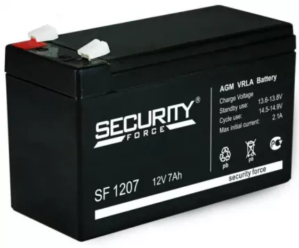 Аккумулятор свинцово-кислотный Security Force SF 1207 7,2 Ач 12 В