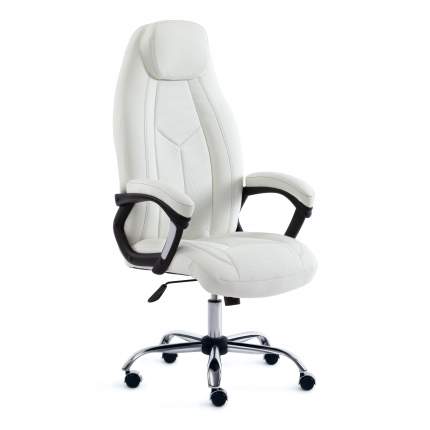 Кресло офисное Кресло Tetchair BOSS (хром) кож/зам  36-01/36-01/06, white