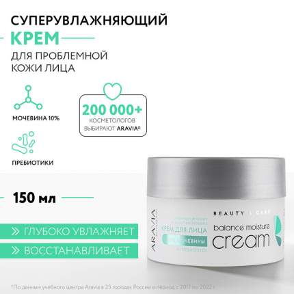 Крем для лица ARAVIA Professional Balance Moisture с мочевиной 10% и пребиотиками 150 мл