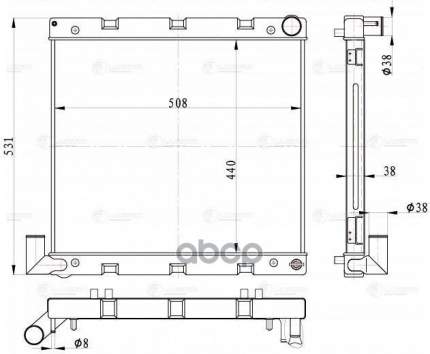 Радиатор Охл. Для А/М Газель-Бизнес Cummins (C Климатической Сист.) (Lrc 0328) LUZAR   ...