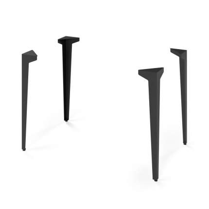 Опоры RuHome24 для стола фигурные регулируемые металл черный комплект 4 шт.
