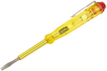 Отвертка индикаторная, желтая ручка 100 - 500 В, 190 мм КУРС 56502