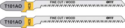 Пилки для лобзиков по дереву, 82/56/1,4 мм (Т101AO), 2 шт.  FIT 40947