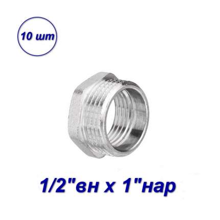 Футорка латунная 1/2"вн x 1"нар - 10шт. Позволяет соединить трубы разного диаметра. Используются при подключении трубопровода  ...