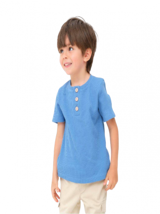 Тип: футболка детская, Цвет производителя: синий, Материал верха: хлопок, Цвет:   ...