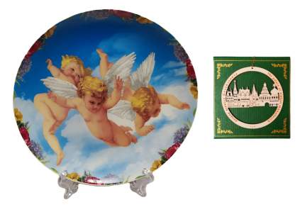Декоративная тарелка ELG Ангелы 15,5x15,5 см