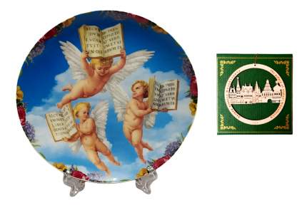 Декоративная тарелка ELG Ангелы 15,5x15,5 см
