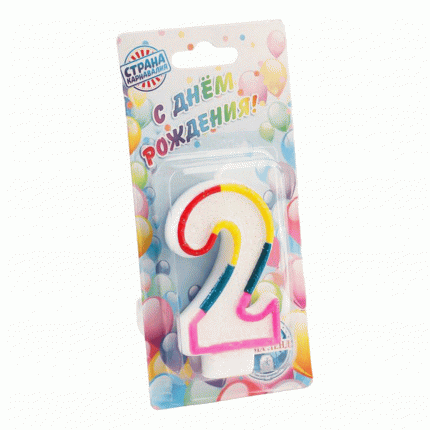 Тип упаковки: блистер, Тип: свеча-цифра, Цвет:   ...