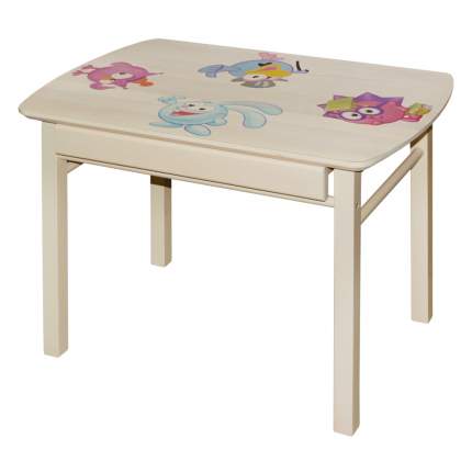Стол Боровичи-мебель прямоугольный с ящиком детский Выбеленная береза 28941