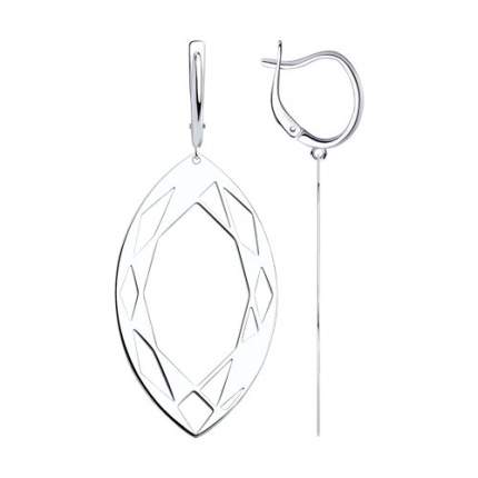 Серьги серебряные классические на подвесной части. Вес украшения: 4,91 грамм. Серебряные сережки являются элегантным и стильным  ...